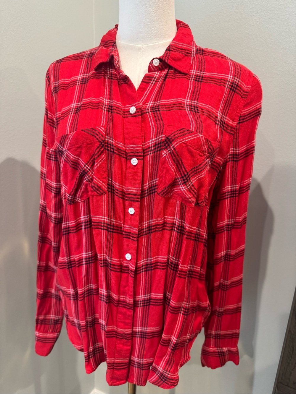 Lucky Brand Red Plaid Button-Front Shirt